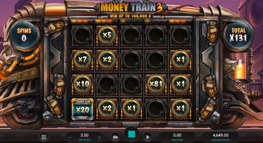 Giros gratis money Train 3 slot