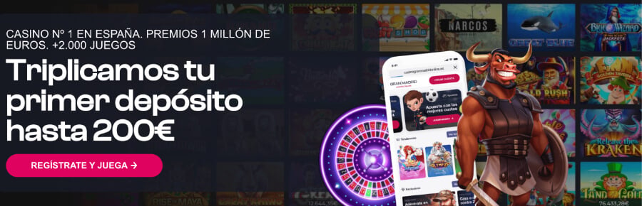 Bono 200€ Casino Gran Madrid 200%