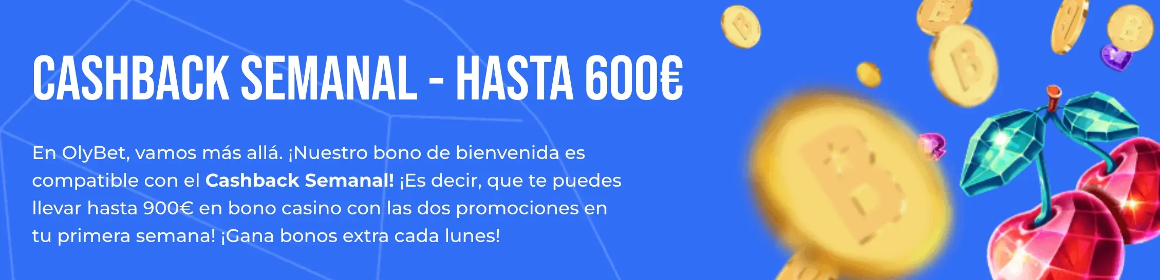 Bono de 600€ de cashback en OlyBet España