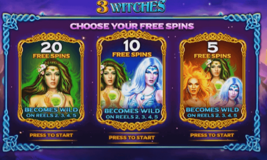 3 Witches giros gratis