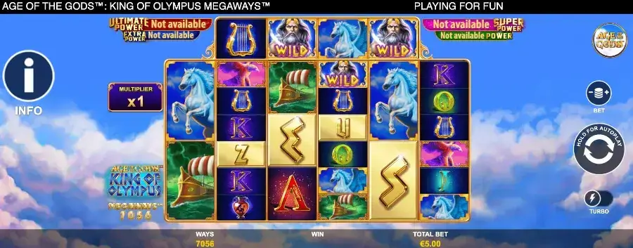 Tragaperras Age of the gods king of olympus demo online