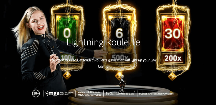 Ruleta RelƔmpago en vivo de Evolution Gaming