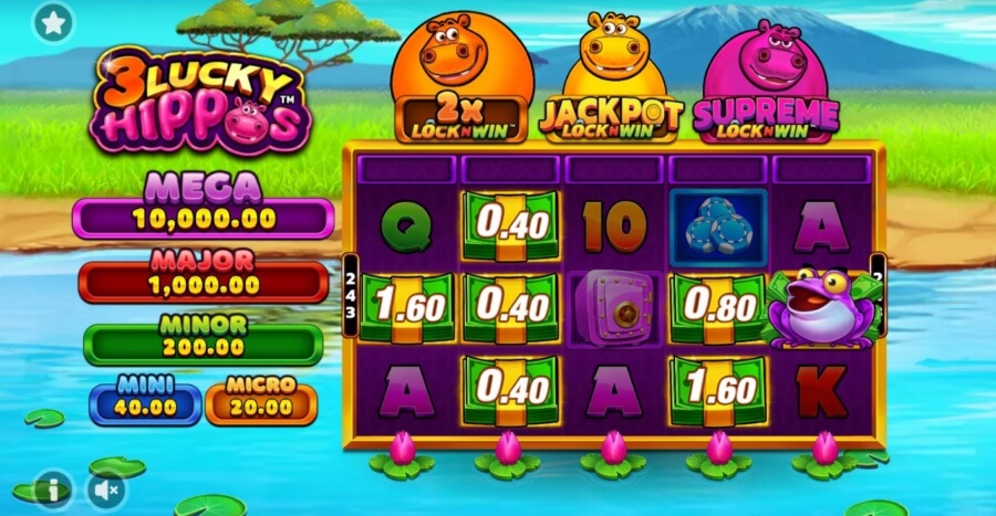 Juego 3 Lucky Hippos online