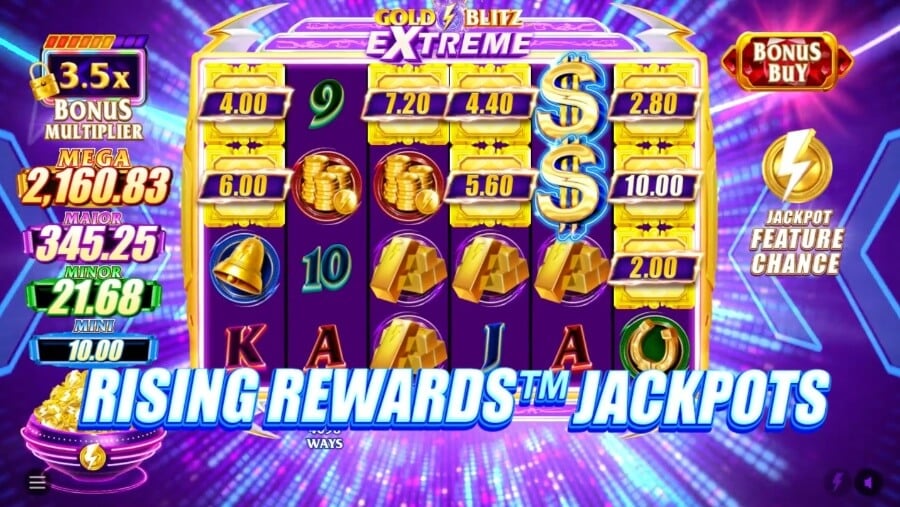 Gold Blitz Extreme jackpots progresivos