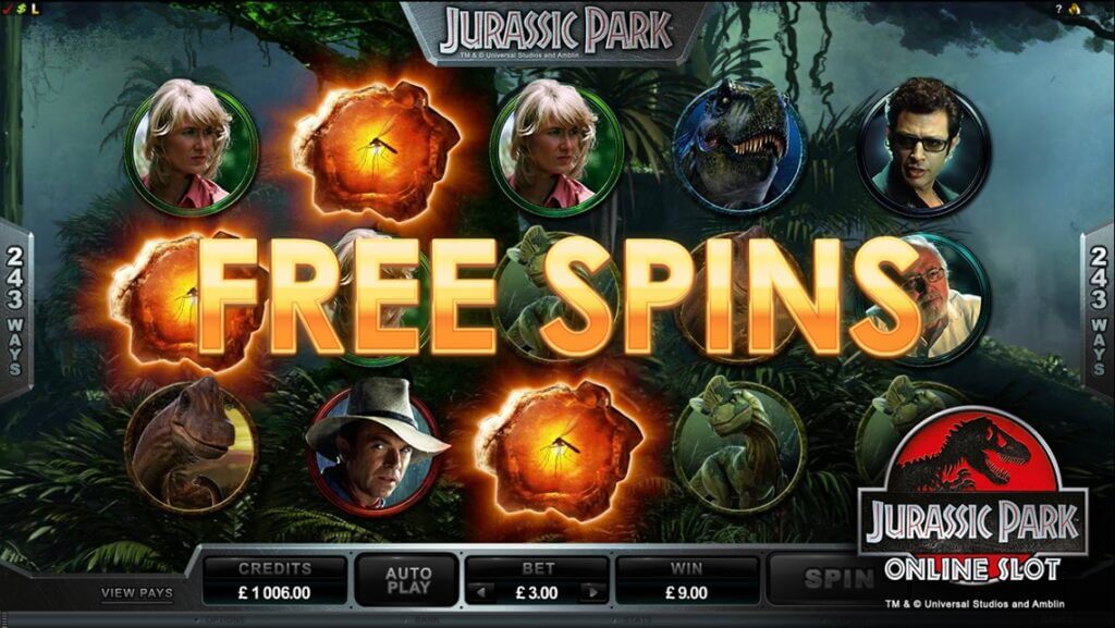 Juegos de slot Jurassic Park y Jurassic World