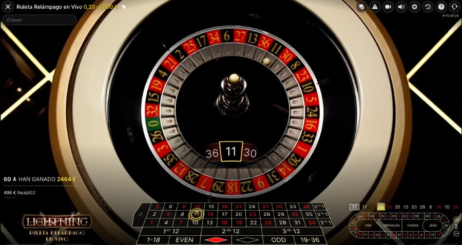 Juego de casino Ruleta Relámpago