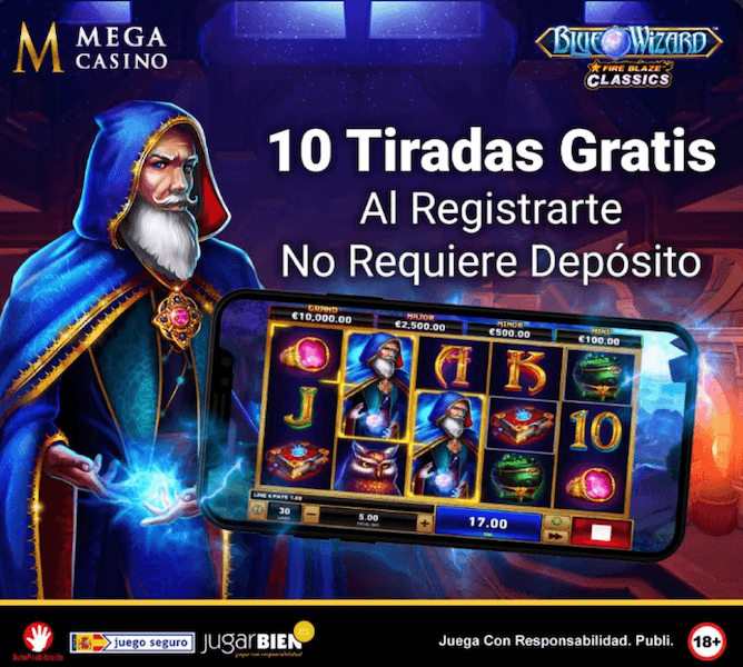 Mega Casino 10 Tiradas Gratis al registrarte sin depósito