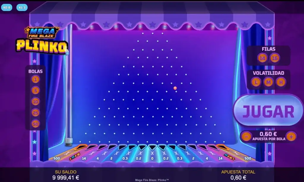 Cómo jugar Mega Fire Blaze Plinko slot