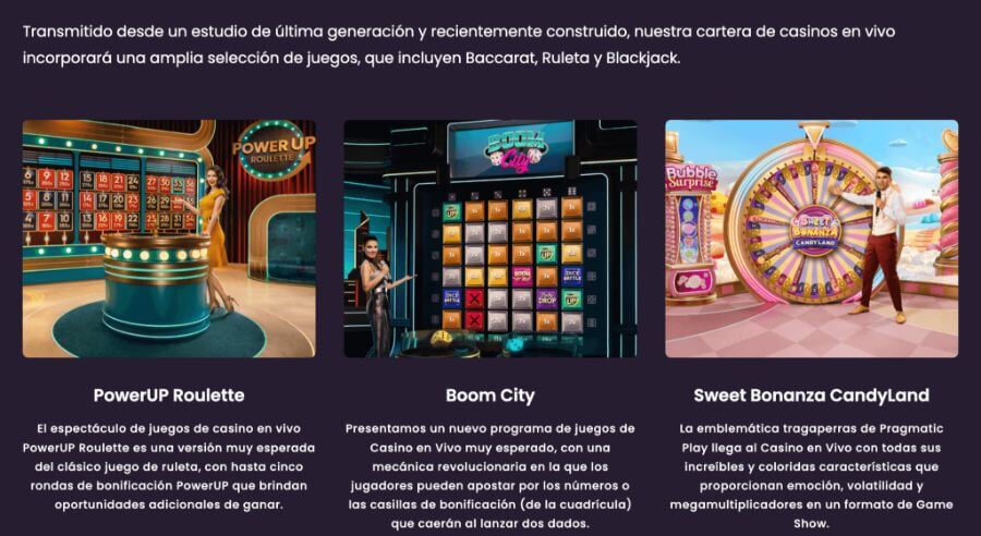 Juegos de casino de Pragmatic Play