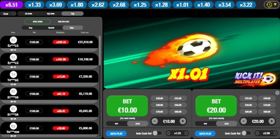 casinos con Kick it! Multiplayer para jugar