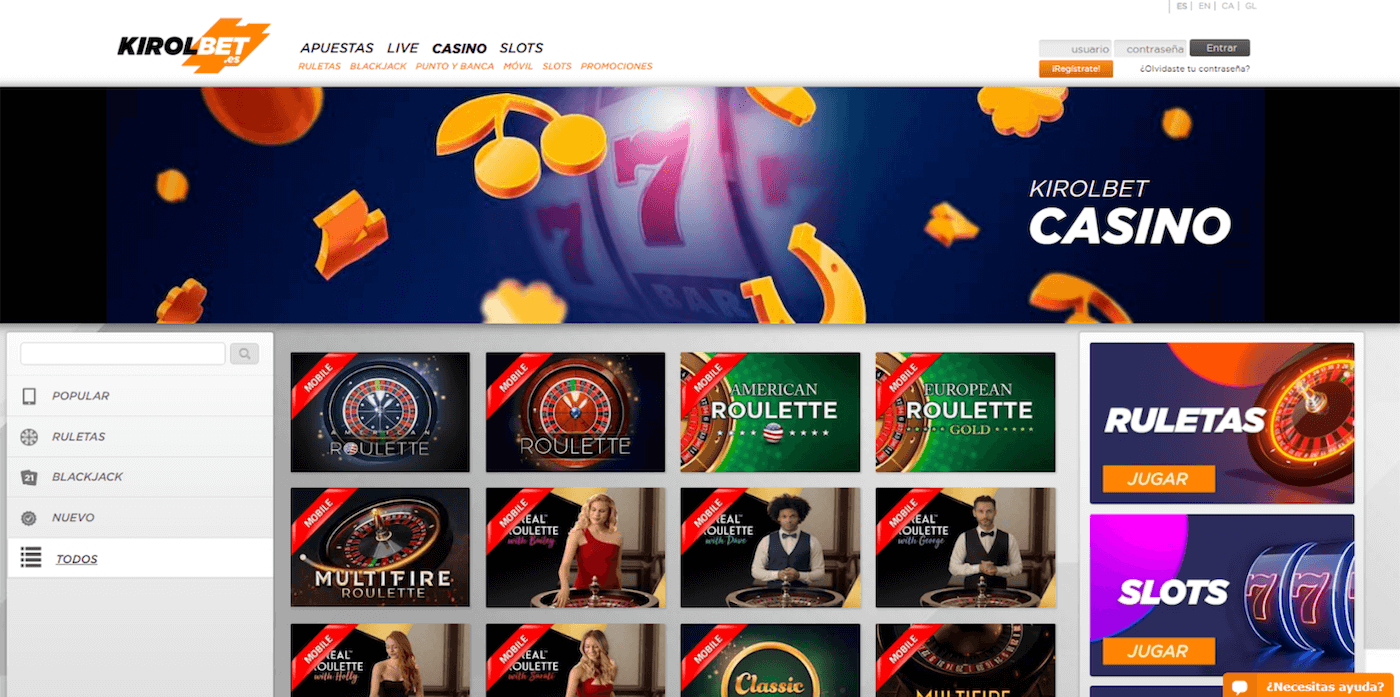 Kirolbet casino en línea