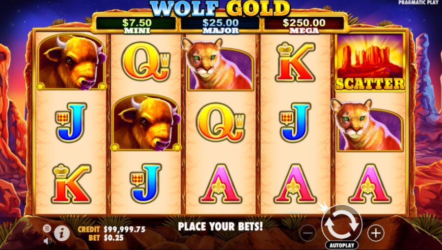 Juego Wolf Gold casino