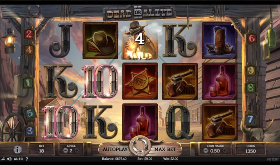SĆmbolo salvaje en slot Dead or Alive 2