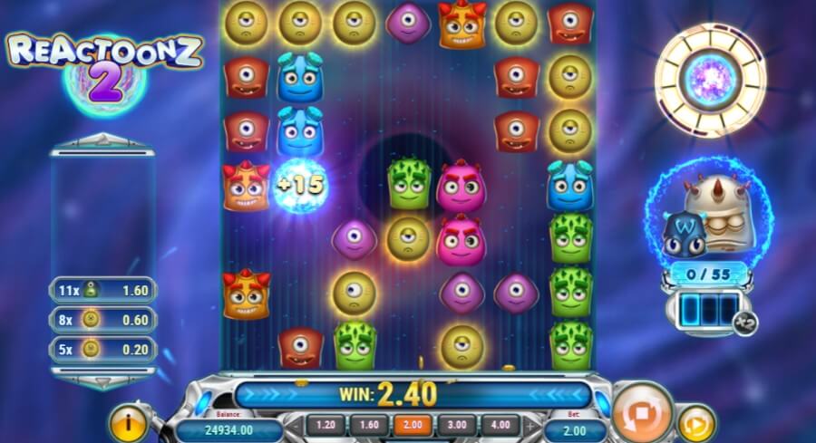 jugar a slot Reactoonz 2 gratis