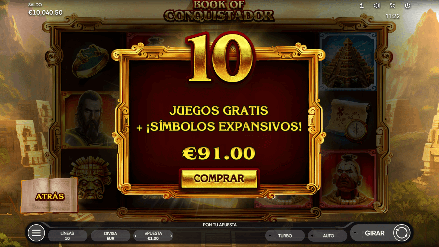 bonus pop Book of Conquistador