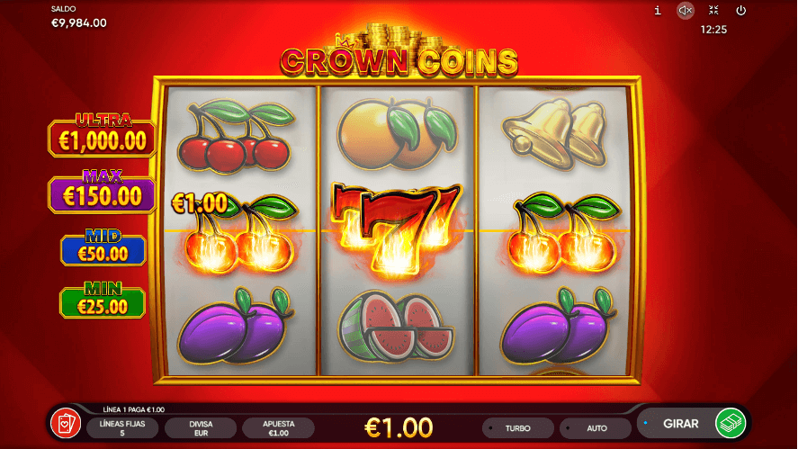 funciones especiales Crown Coins
