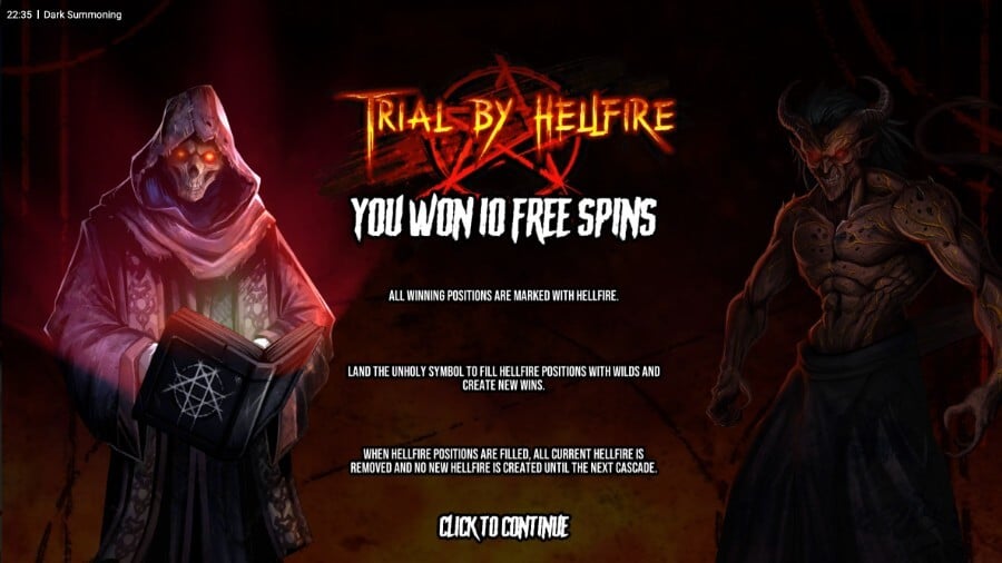 free spins Dark Summoning slots