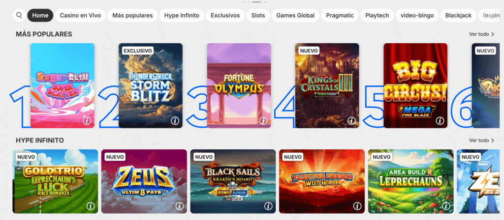 juegos en Betway casino online