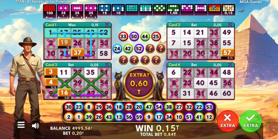 Secreto de las Pirámides Video Bingo online en casinos