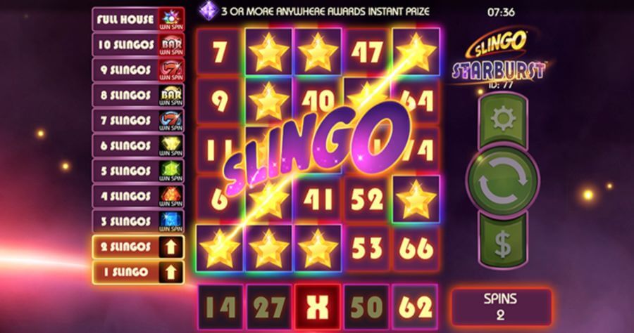 Jugar a Slingo Starburst en casinos españoles