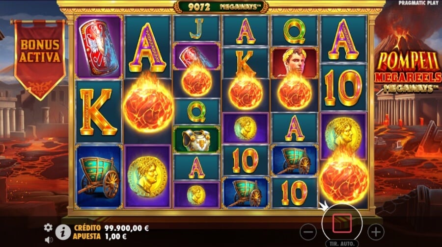 jugar a Pompeii Megareels Megaways tragaperras