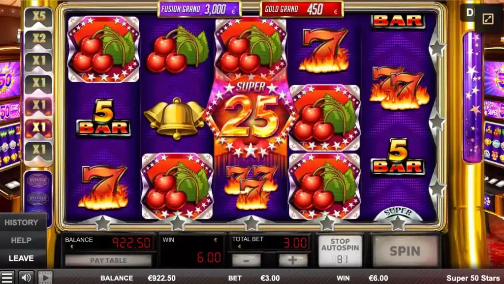 Cómo jugar tragaperras Super 50 Stars