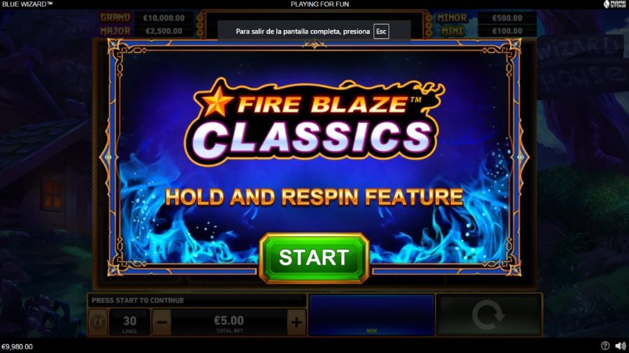 Jugar a Fire Blaze Blue Wizard gratis